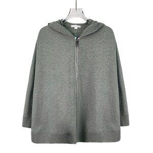 Burberry Gray cotton hooded zip-up jacket